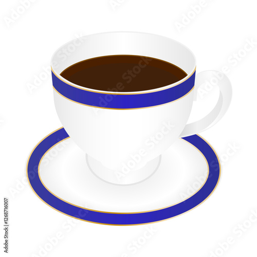 コーヒーの入ったカップのイラスト