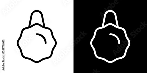 Shower sponge ball icons vectors set in stroke line style.
