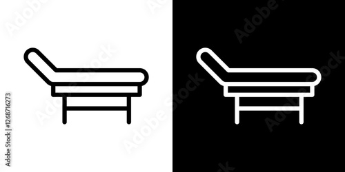 Stretcher icons vectors set in stroke line style.