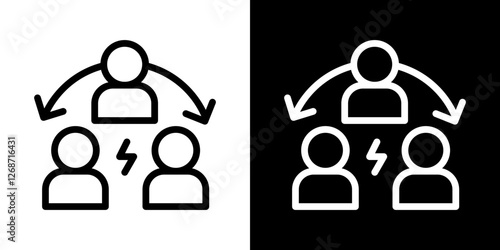 Third party icons vectors set in stroke line style.