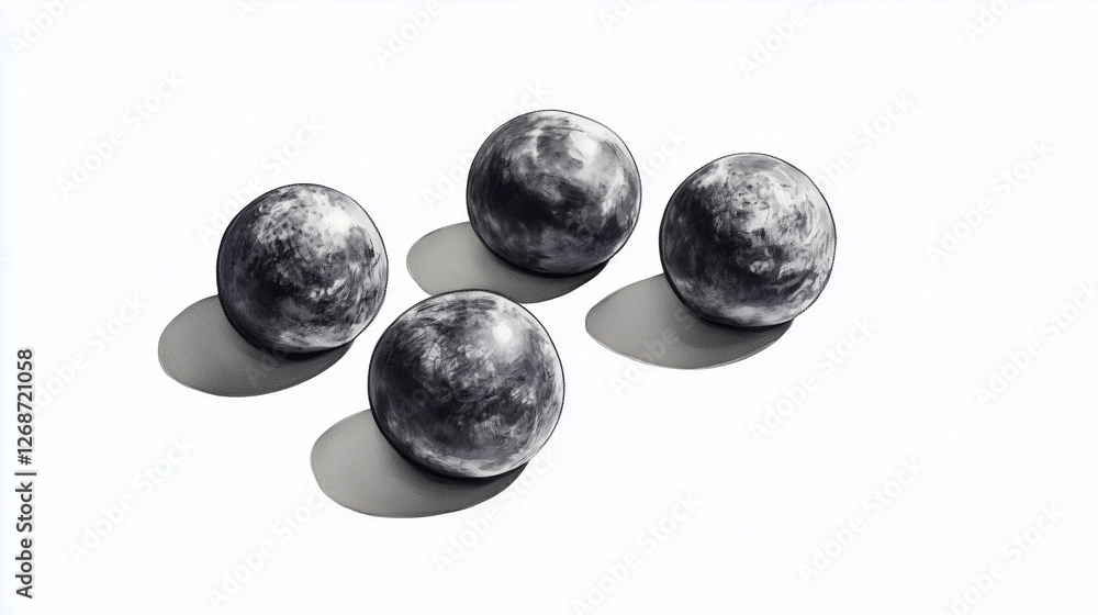Graham balls on a white background Graham balls on a white background