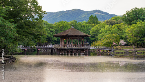 Ukimido Pavilion in Nara park early in the morning