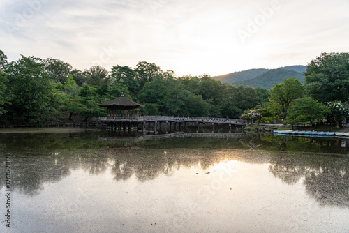 Ukimido Pavilion in Nara park early in the morning