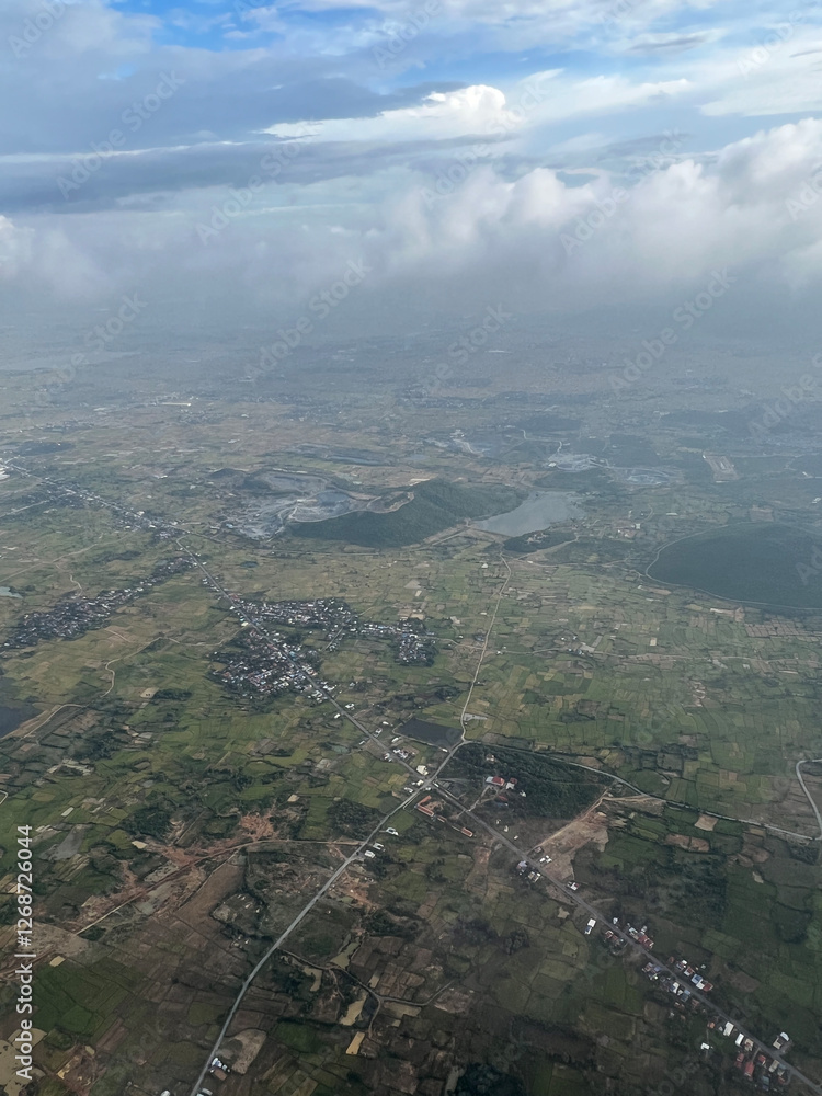 Flying over Cambodia