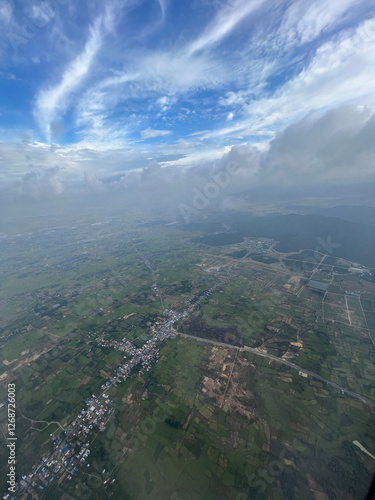 Flying over Cambodia
