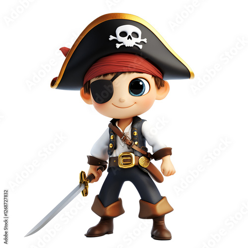 3d pirate with a sword