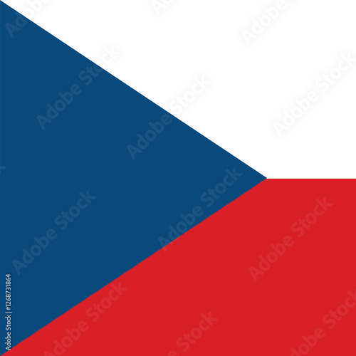 Flag of Czech. Czech square flag icon digital vector illustration Free Download Flag of Czech. Czech square flag icon digital vector illustration - GFXLoad