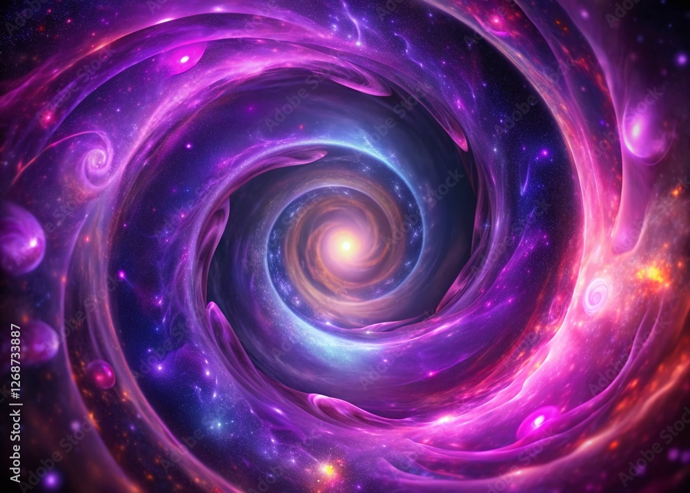 Abstract Purple Spiral Vortex: 3D Rendered Swirling Energy Abstract Purple Spiral Vortex: 3D Rendered Swirling Energy