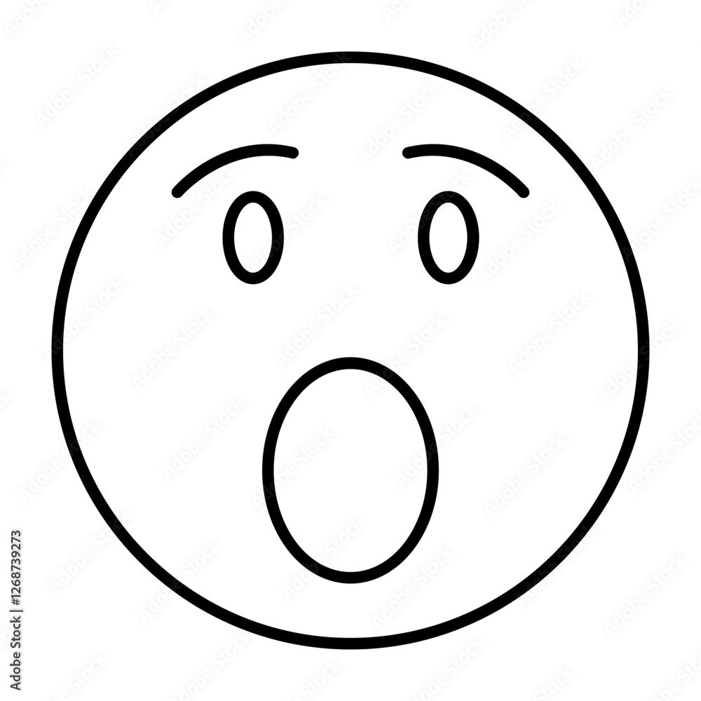 Fototapeta premium Surprise Emoji Icon