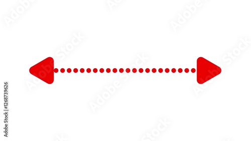 Measuring distance length line animation,