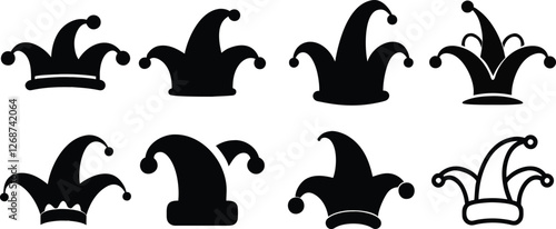 Various Jester Hats Vector Design Collection