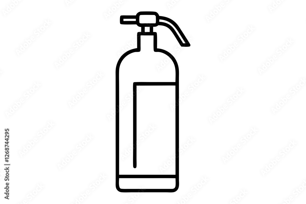 High-Quality Line Art of Fire Extinguisher Icon - SVG for Safety and Emergency High-Quality Line Art of Fire Extinguisher Icon - SVG for Safety and Emergency