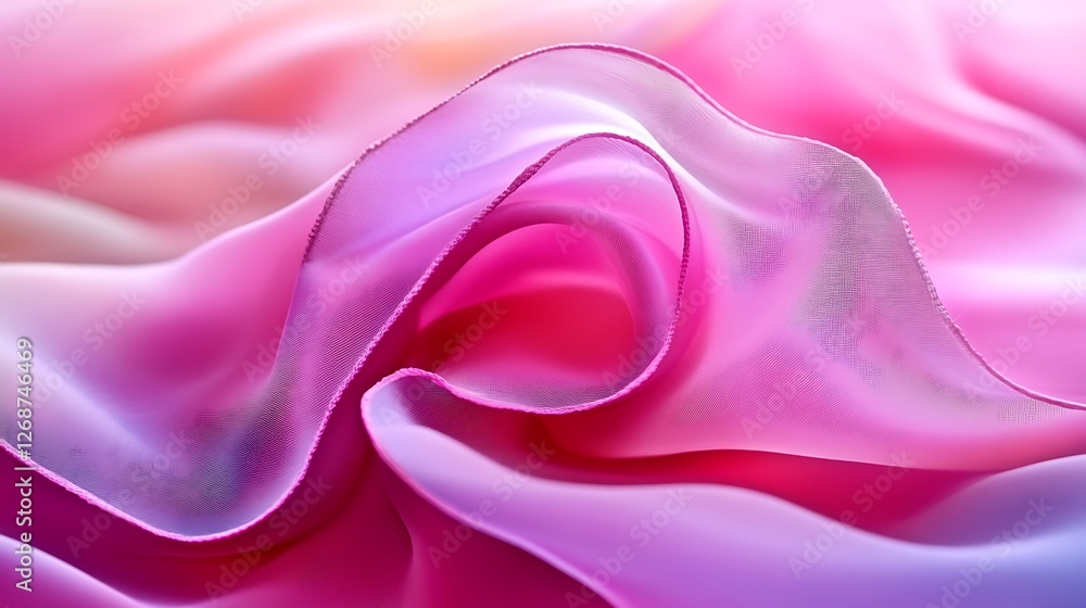 Obraz premium Abstract Pink Fabric Draped Softly Showing Texture