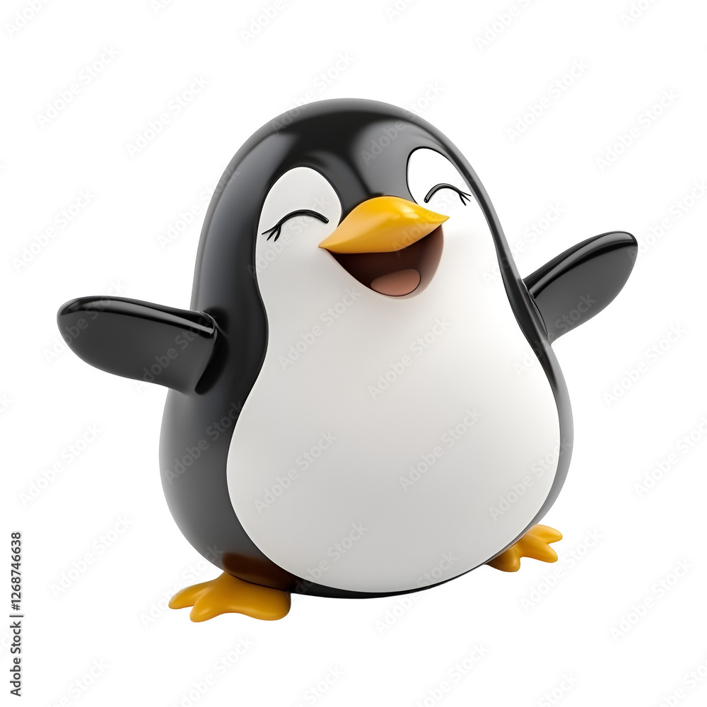 Obraz premium penguin 3d cute
