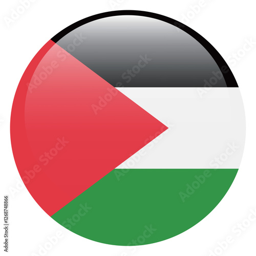 Free Download Palestine flag. Palestine circle flag logo icon computer vector illustration design - GFXLoad