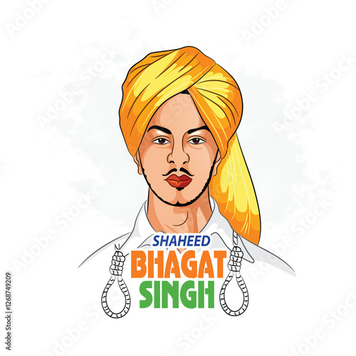 Birth day of 28 September-Nation Hero and Freedom Fighter Bhagat Singh for Independence Day Background.