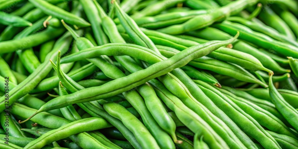Fresh and Organic Green Beans Piled Together in Abundance Fresh and Organic Green Beans Piled Together in Abundance