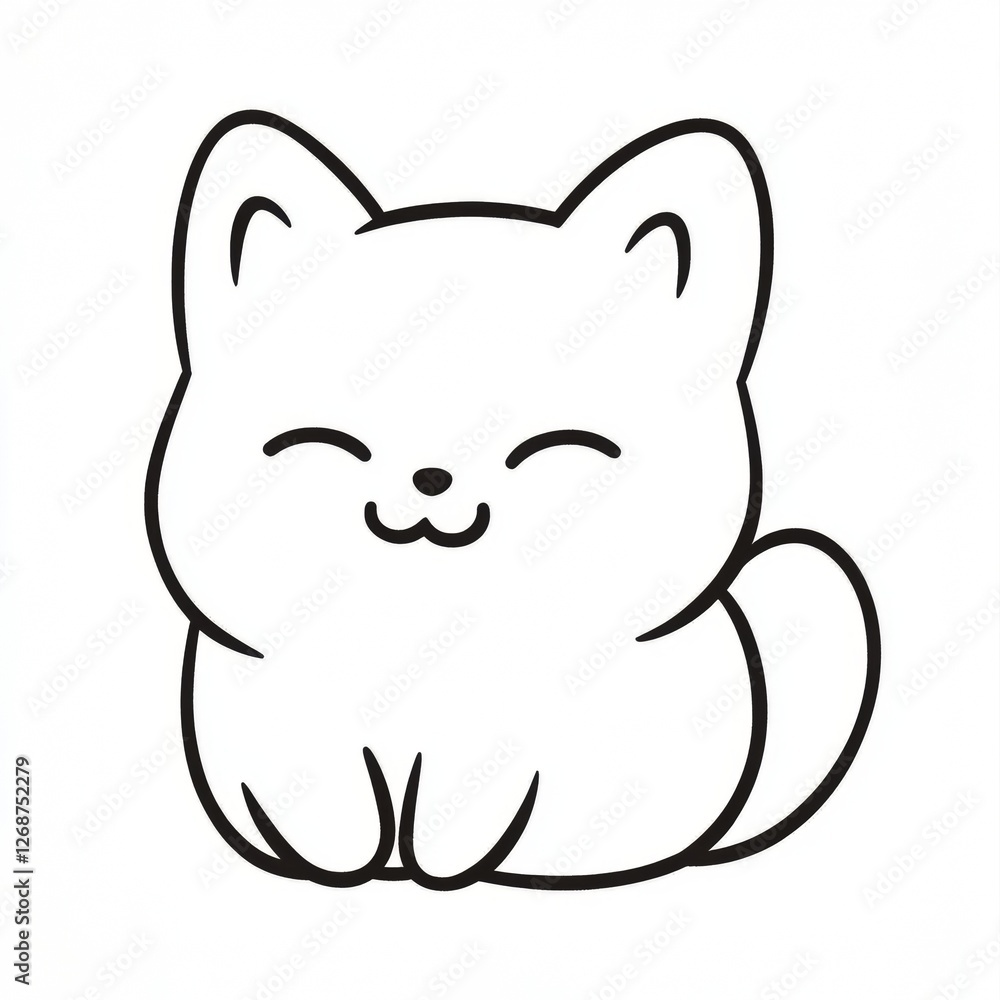 Fototapeta premium white facial expression line art cat cartoon felinae felidae snout clip art whiskers