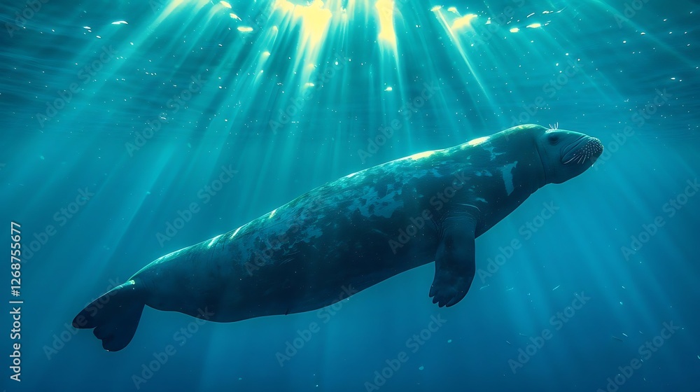 Sea cows, also known as manatees and dugongs, are large, gentle marine mammals that graze on seagrass in warm coastal waters. These herbivores have paddle-like flippers and can grow up to 13 feet long Sea cows, also known as manatees and dugongs, are large, gentle marine mammals that graze on seagrass in warm coastal waters. These herbivores have paddle-like flippers and can grow up to 13 feet long