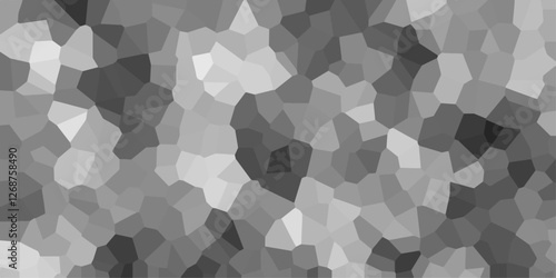 abstract mosaic polygonal and tiles wallpaper background.Black & white broken quartz stained glass & seamless pattern vintage background.Light gray and white Broken Stained Glass Background with White