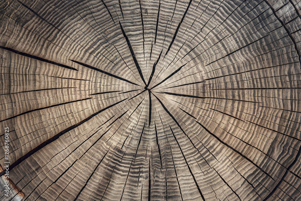 Fototapeta premium Detail trunk of tree rings texture