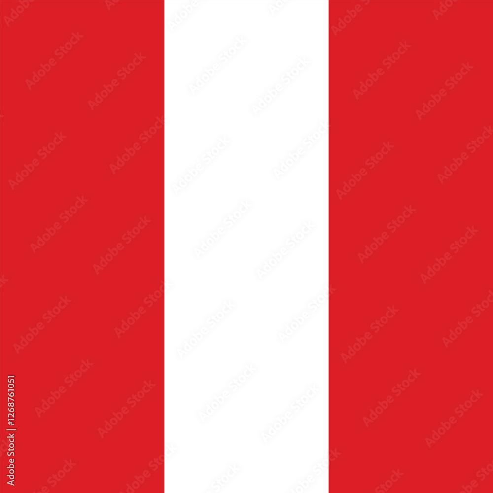 Flag of Peru. Peru square flag icon digital vector illustration Flag of Peru. Peru square flag icon digital vector illustration