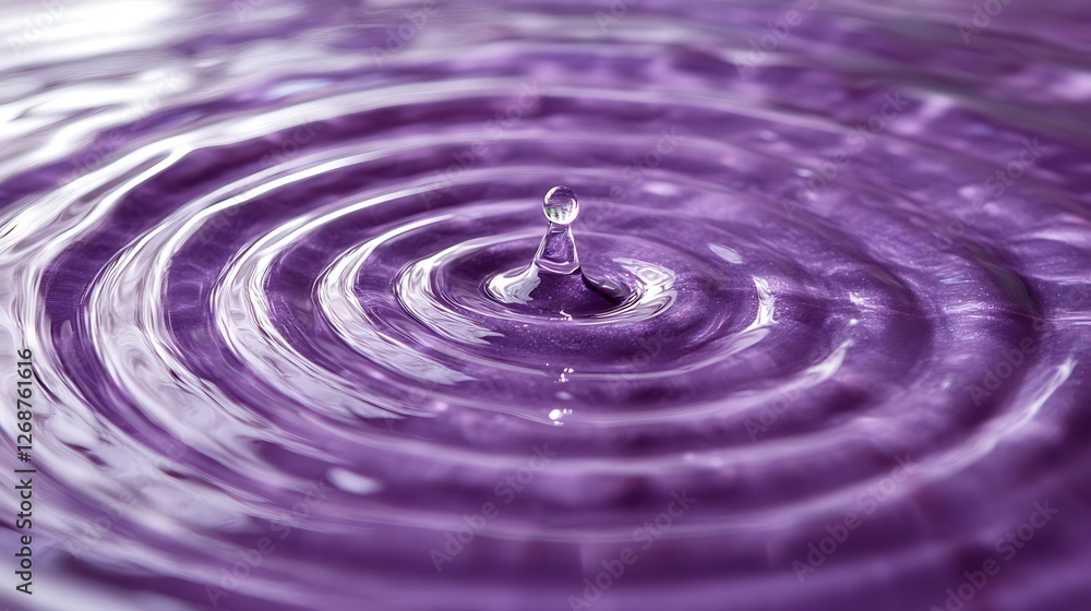 A close-up of water droplets on a purple gradient surface, reflecting light. A close-up of water droplets on a purple gradient surface, reflecting light.
