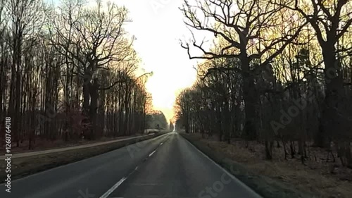 Wallpaper Mural Driving on an empty road on a cloudy day. Torontodigital.ca