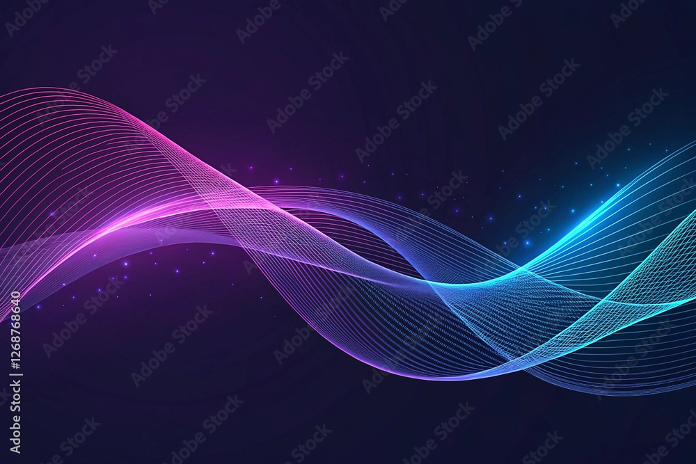 Abstract glowing waves, digital art, dark background, website header Abstract glowing waves, digital art, dark background, website header