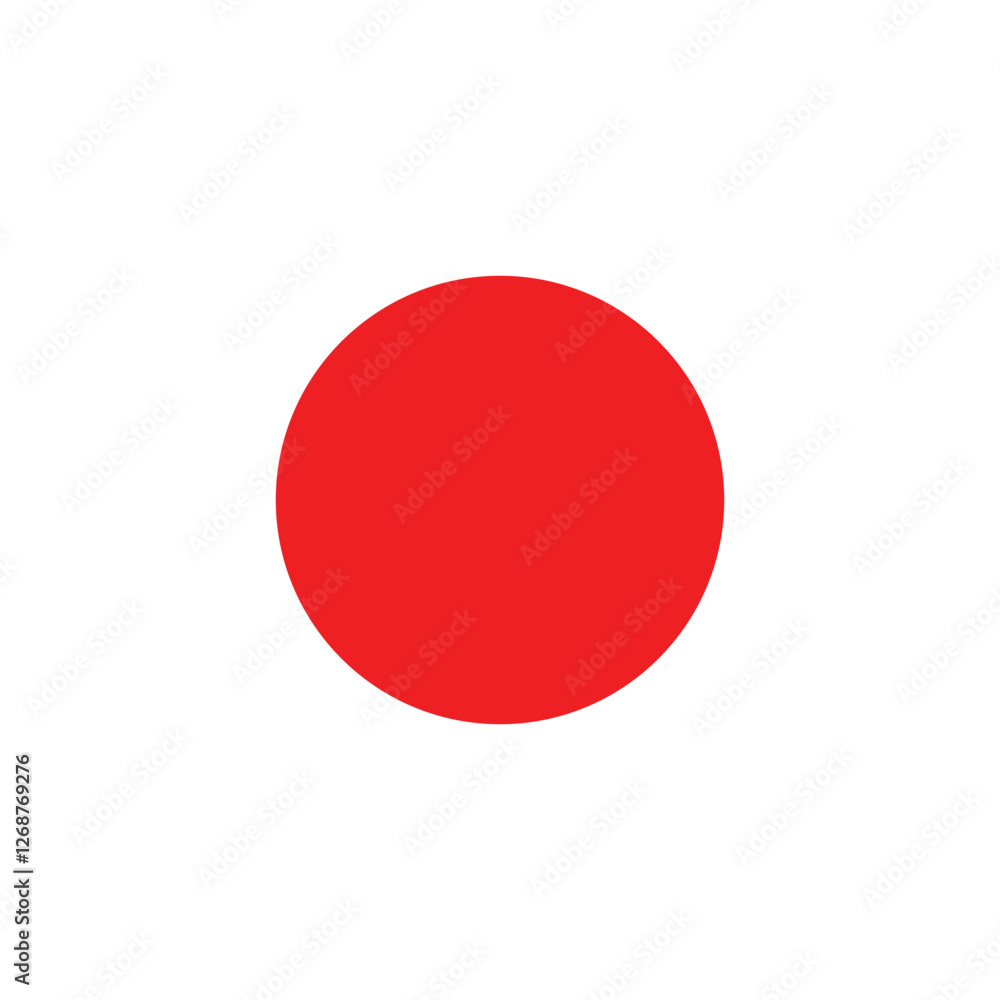 Flag of Japan. Japan square flag icon digital vector illustration Flag of Japan. Japan square flag icon digital vector illustration