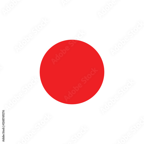 Flag of Japan. Japan square flag icon digital vector illustration