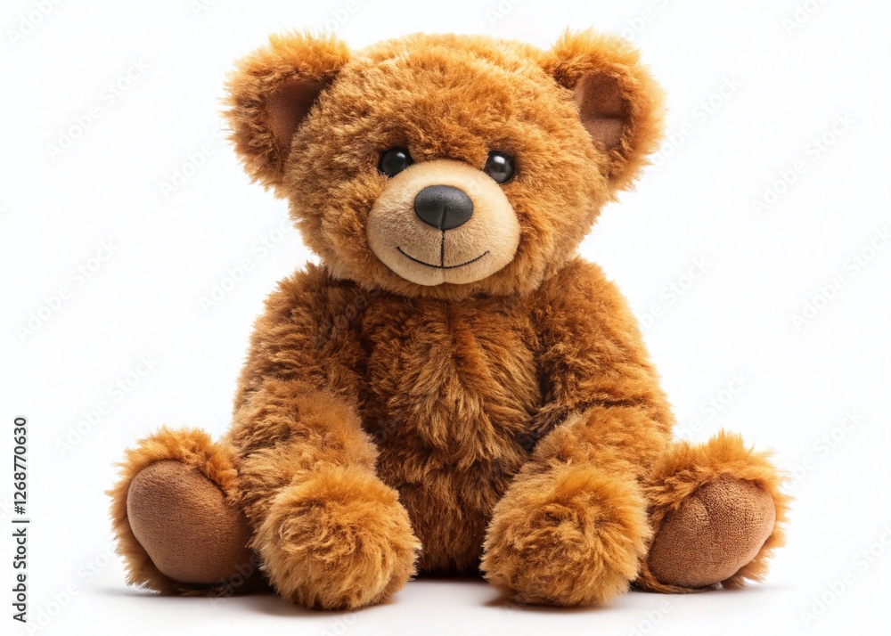 Adorable Teddy Bear Isolated on White Background - Perfect for Children's Products & Designs Adorable Teddy Bear Isolated on White Background - Perfect for Children's Products & Designs