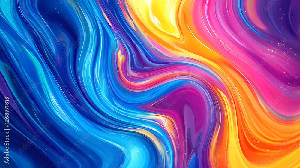 Abstract colorful fluid liquid paint background ai generative Abstract colorful fluid liquid paint background ai generative