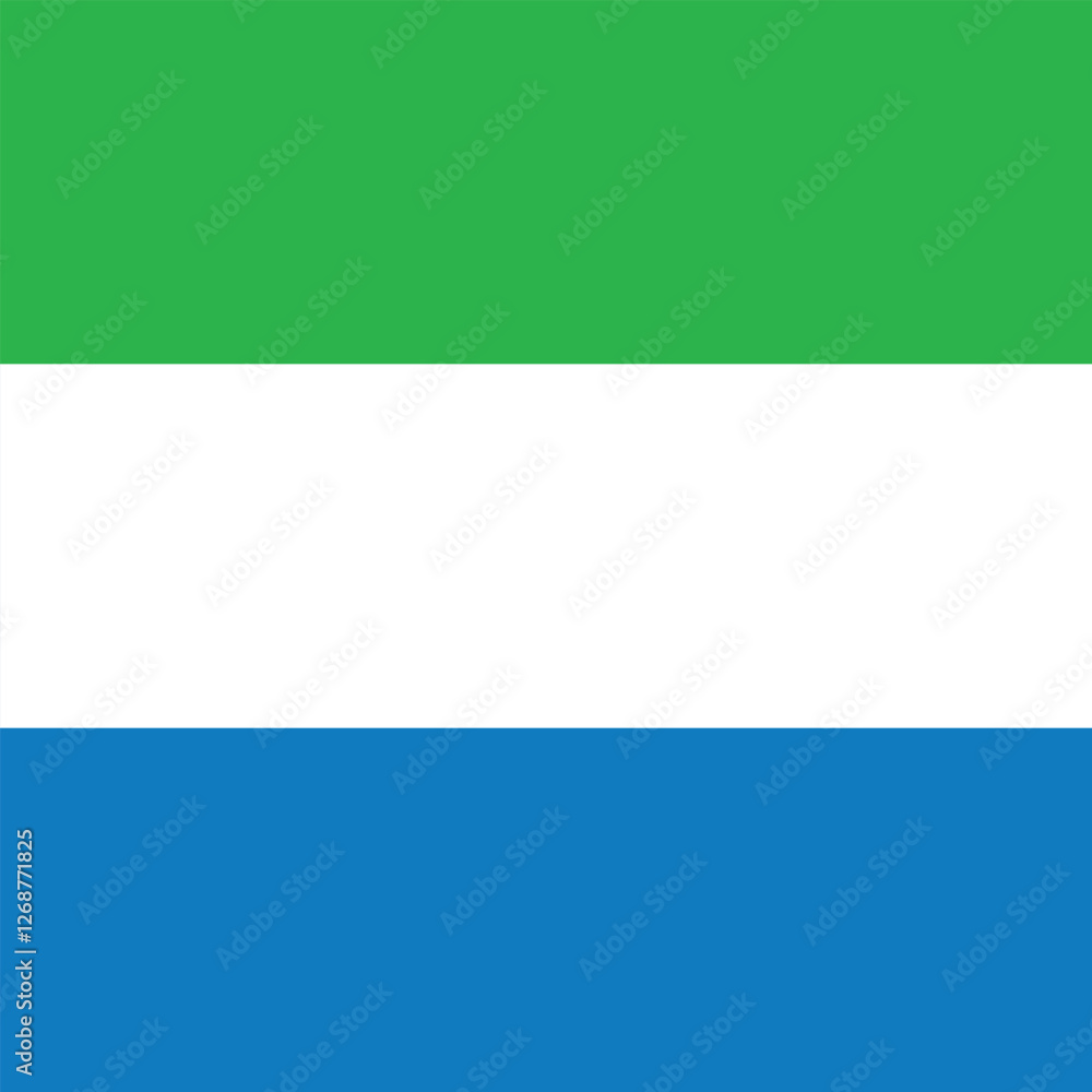 Flag of Sierra Leone. Sierra Leone square flag icon digital vector illustration Flag of Sierra Leone. Sierra Leone square flag icon digital vector illustration