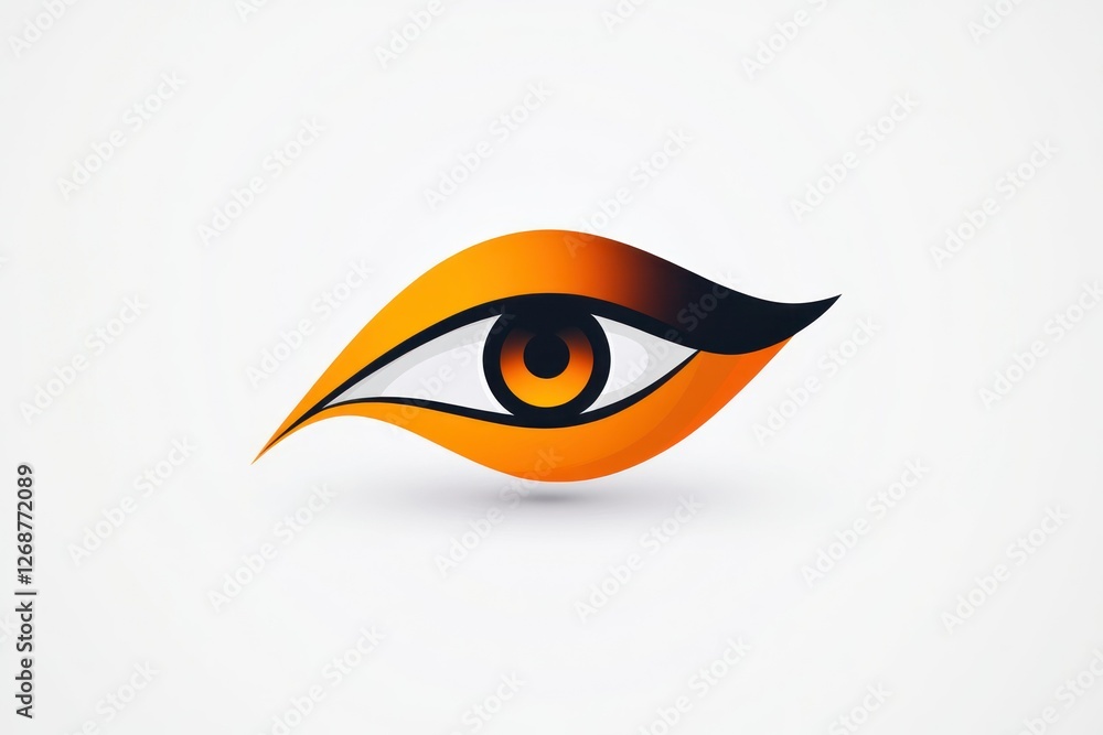 A sleek, vector-based eye icon on a clean white background, perfect for digital applications and branding A sleek, vector-based eye icon on a clean white background, perfect for digital applications and branding