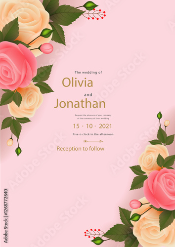 Beautiful wedding invitation cards