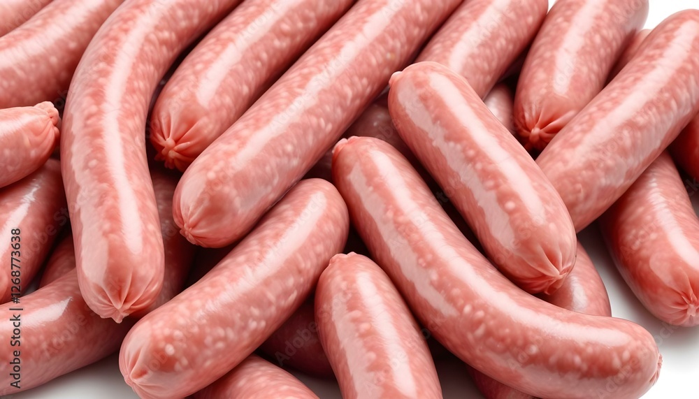 raw sausage isolated on white background raw sausage isolated on white background