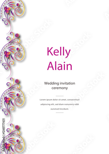 Beautiful wedding invitation cards
