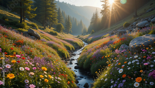 autumn landscape in the mountains