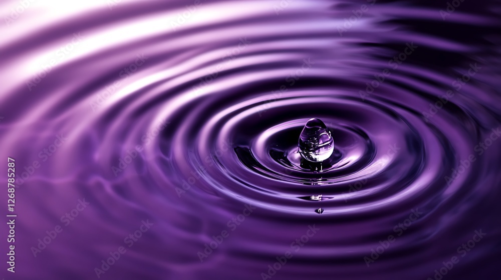 A close-up of water droplets on a purple gradient surface, reflecting light. A close-up of water droplets on a purple gradient surface, reflecting light.