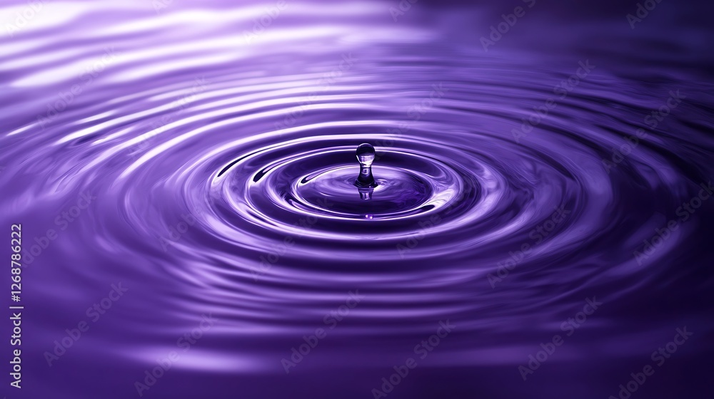 A close-up of water droplets on a purple gradient surface, reflecting light. A close-up of water droplets on a purple gradient surface, reflecting light.