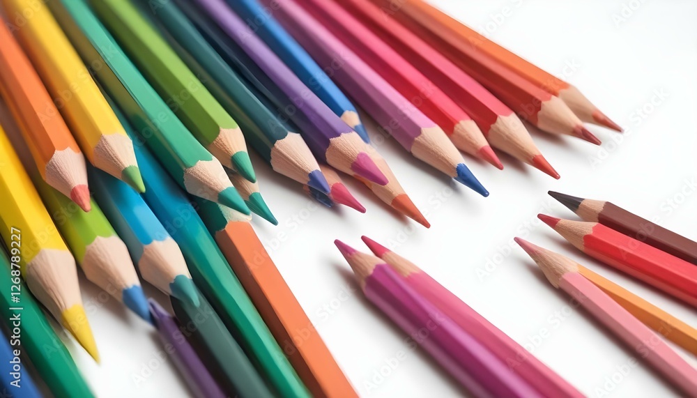 Color pencils isolated on white background Color pencils isolated on white background