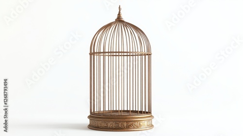 Isolated Birdcage on a White Background for Creative Use
