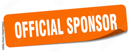 official sponsor sticker. official sponsor label