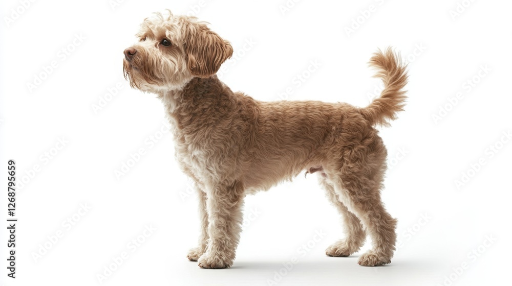 Cute Isolated Dog Standing on White Background for Stock Photography Cute Isolated Dog Standing on White Background for Stock Photography