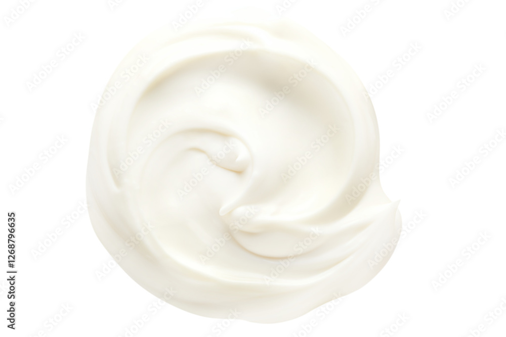A smear of cream isolated on a transparent background. A smear of cream isolated on a transparent background.