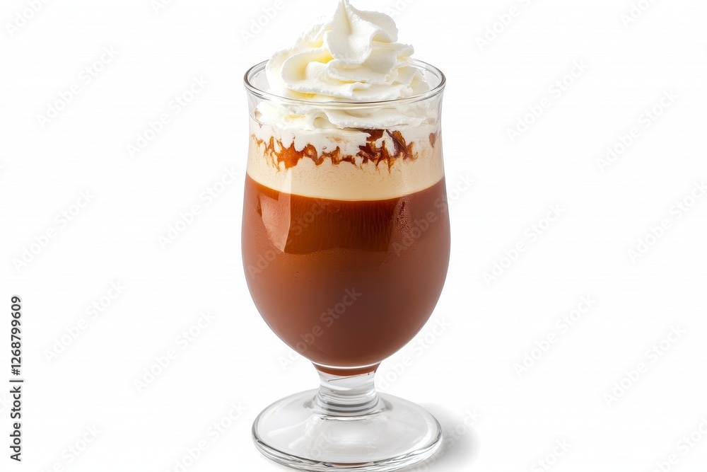 Layered Iced Coffee with Whipped Cream Layered Iced Coffee with Whipped Cream