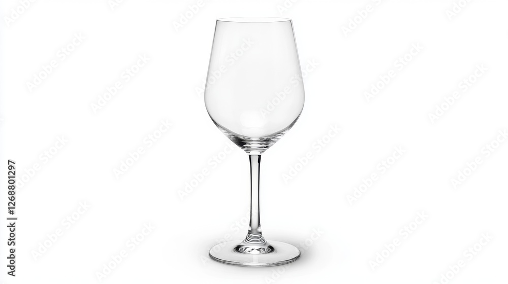 Isolated Wine Glass on White Background for Elegant Presentations Isolated Wine Glass on White Background for Elegant Presentations