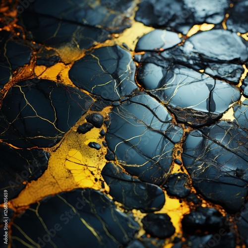 High-Contrast Neon Yellow and Black Marble Aesthetic