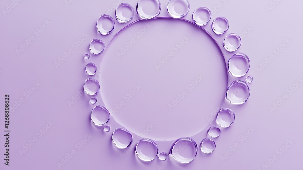 Obraz premium air bubbles in transparent liquid in colorful pink neon light